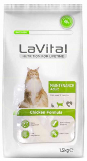 LaVital Maintenance Tavuklu Yetişkin 1.5 kg Kedi Maması kullananlar yorumlar